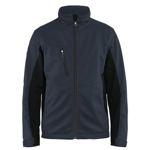 Veste softshell marine foncé/noir, col molletonné