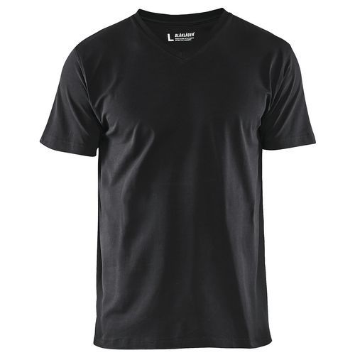 T-Shirt col en V noir