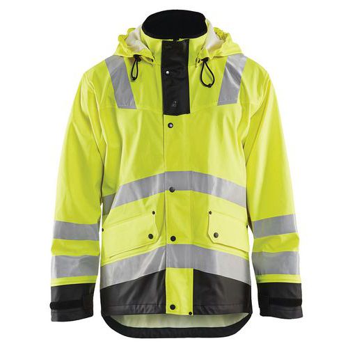 Veste de pluie niveau 2 jaune fluorescent/noir