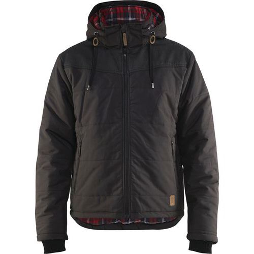 Veste hiver gris foncé épaules renforcées
