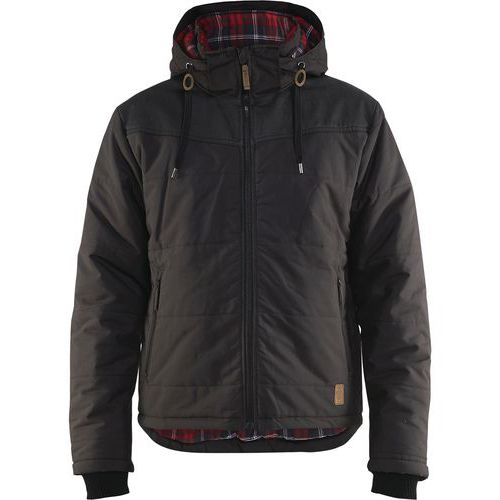 Veste hiver gris foncé épaules renforcées