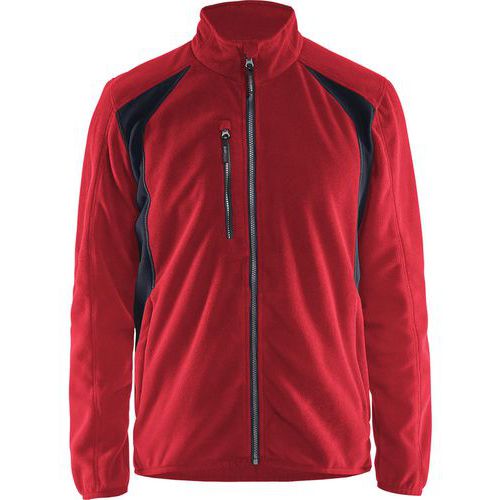 Veste micropolaire rouge/noir