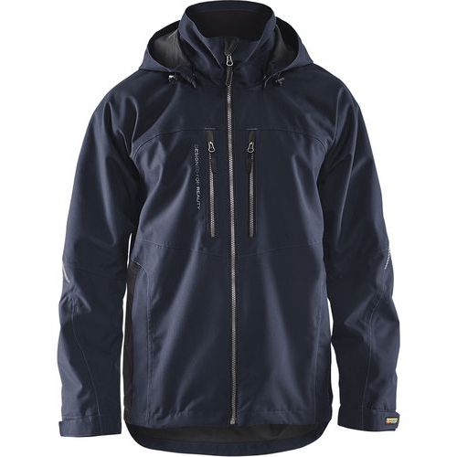 Veste hiver technique marine foncé/noir, matériau respirant étanche