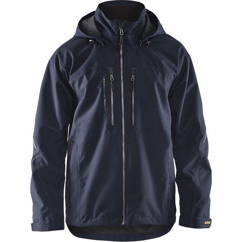 Veste hiver technique marine foncé/noir, matériau respirant étanche