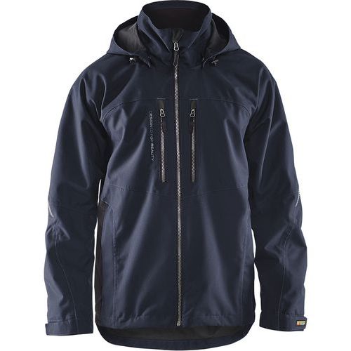 Veste hiver technique marine foncé/noir, matériau respirant étanche