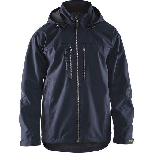 Veste hiver technique marine foncé/noir, matériau respirant étanche
