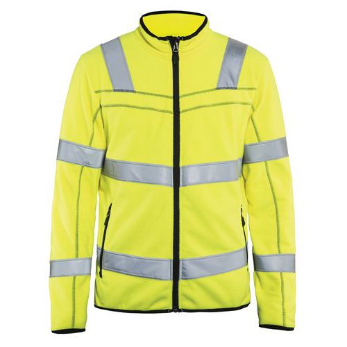 Veste micropolaire Haute-visbilité jaune fluorescent