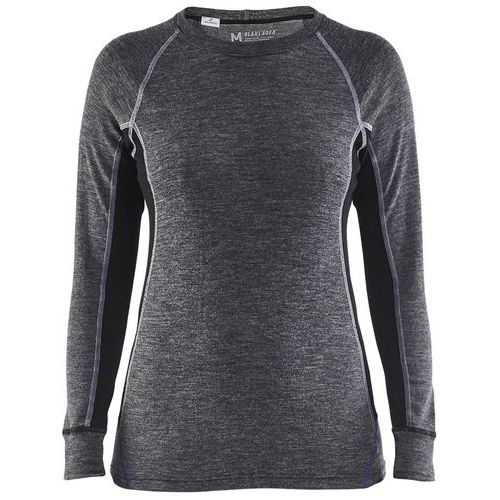 Haut de sous-vêtements warm femme gris/noir