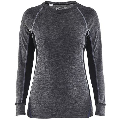 Haut de sous-vêtements warm femme gris/noir