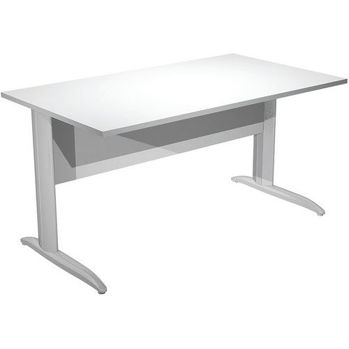 Bureau droit avec pieds L en métal Fast - 140 cm - Artarredi