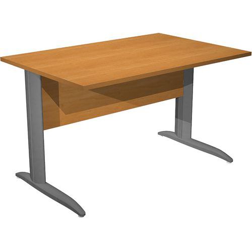 Bureau droit avec pieds L en métal Fast - 120 cm - Artarredi
