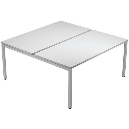Bureau bench Fast 4 pieds à section carré - 160x164 cm - Artarredi