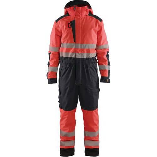 Combinaison haute-visibilité hiver classe 3 - Rouge/noir - Blåkläder