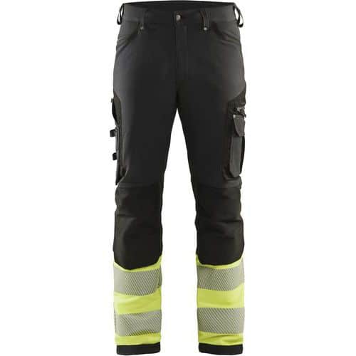 Pantalon haute-visibilité stretch 4D - Noir/jaune - Blåkläder