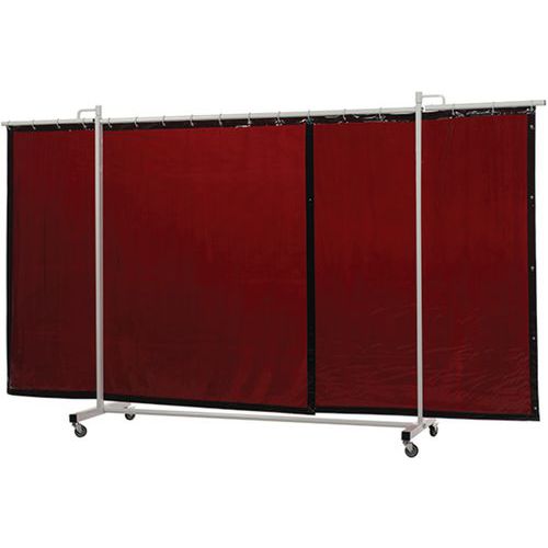 Ecrans de soudure triptyque avce rideaux ROBUSTO