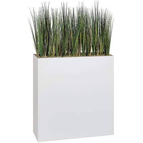 Jardinière métal sur patins hauteur 90 cm Herbes