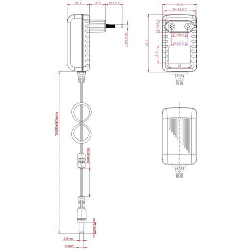 Bloc d'alimentation Jack - Sortie 5V 2A - Generique
