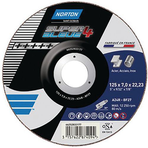 Disque à ébarber Super Blue 4 Metal - Norton