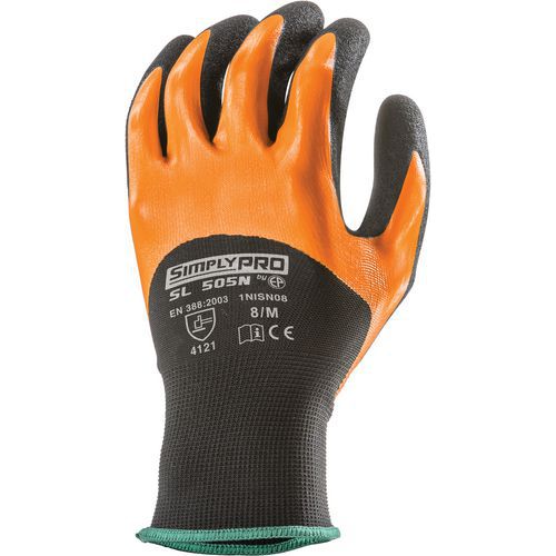 Gants Eurolite SL505N J15 Polyéthylène enduit nitrile - Coverguard