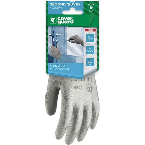 Gants polyester gris - Jauge 13 - Coverguard Gants polyester gris - Jauge 13 - Coverguard