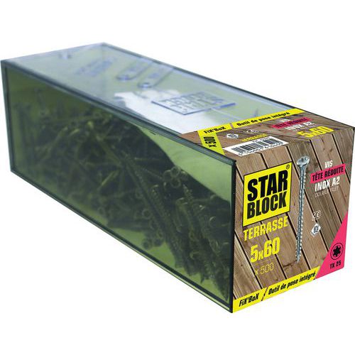 Vis de terrasse double filet en inox Torx - Norail