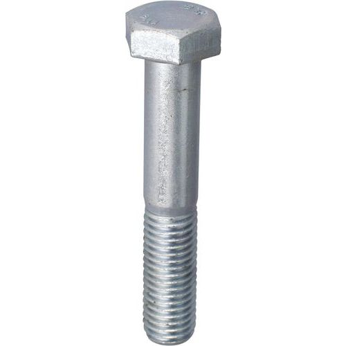 Boulon tête hexagonale filetage partiel en acier zingué - Norail