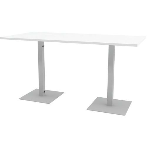 Table réunion haute Greko pied alu Quadrifoglio Table réunion haute Greko pied alu Quadrifoglio