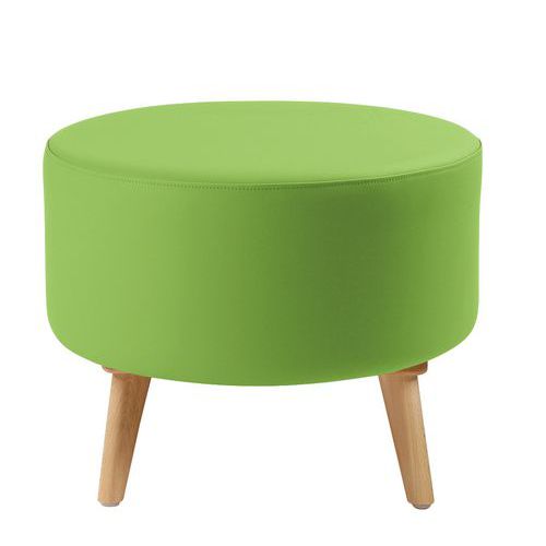 Pouf BULLE PVC pied bois GGI