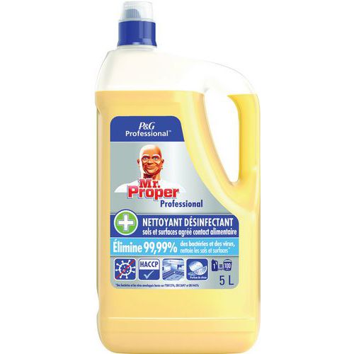 Nettoyant désinfectant sol et surfaces 5 L - Mr Proper Professional