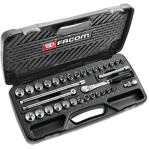 Plateau plastique pour coffret douilles 3/8 pouces 12 pans