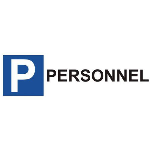 Panneau parking en aluminium - P personnel