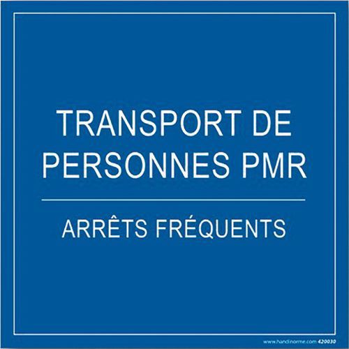 Plaque magnétique pour véhicule - Transport PMR arrêts fréquents