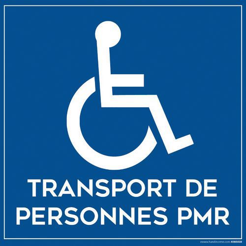 Plaque magnétique pour véhicule - Transport de personnes PMR