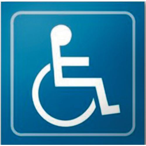 Panneau picto handicapé en relief