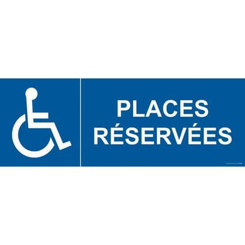 Signalisation places réservées handicapé