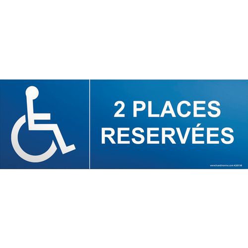 Signalisation 2 places réservées handicapé