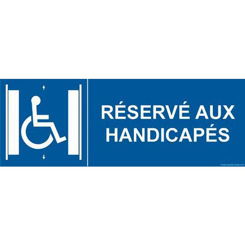 Signalisation ascenseur réservé aux handicapés + picto Signalisation ascenseur réservé aux handicapés + picto