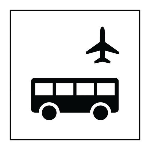 Pictogramme autobus d'aéroport en Gravoply