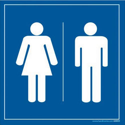 Panneau de signalisation WC avec picto homme-femme