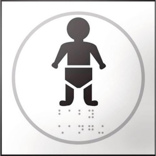 Panneau porte bébé nurserie en relief et en braille