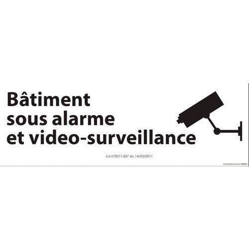 Panneau d'information bâtiment sous alarme et vidéo-surveillance
