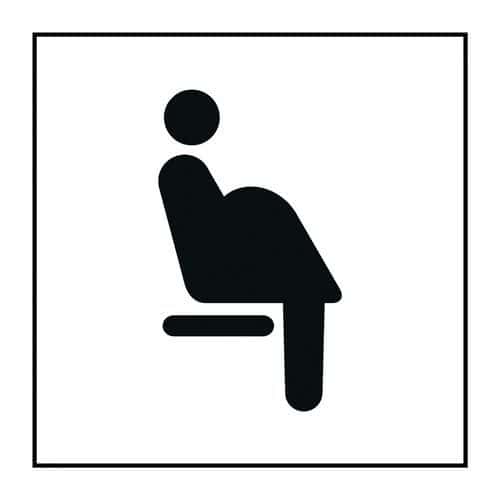 Pictogramme siège prioritaire pour femmes enceintes en Vinyle