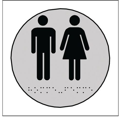 Plaques en relief et braille WC hommes et femmes