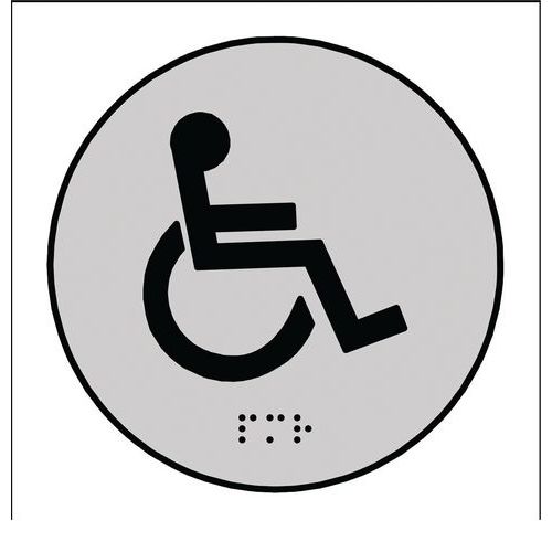 Plaques en relief et braille WC handicapés