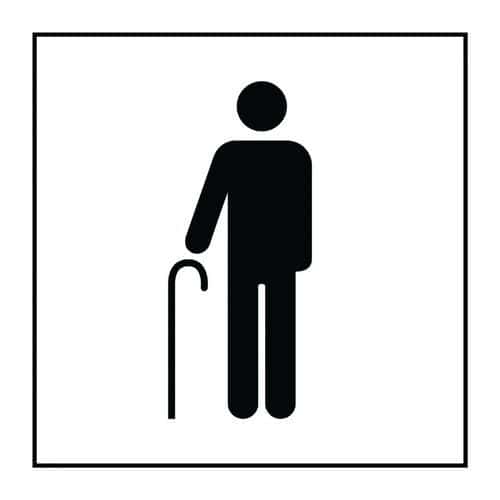 Pictogramme accès prioritaire aux personnes âgées en Gravoply