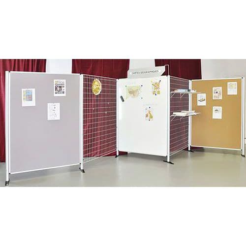 Panneau d'exposition avec pied Harmony en tôle laquée blanc Ulmann