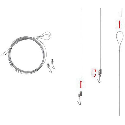 Kit de suspension pour cadre affichage 2 faces Vit'Clac