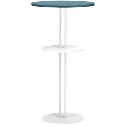 Mange-debout Roxane + tablette piètement 2 tubes Ø 60 cm