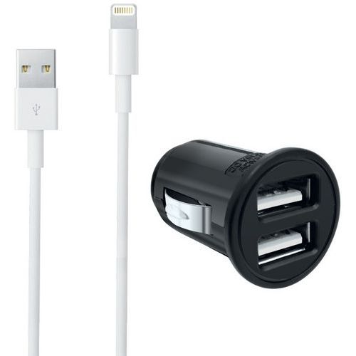 Chargeur allume-cigare USB + câble lightning Iphone - Moxie