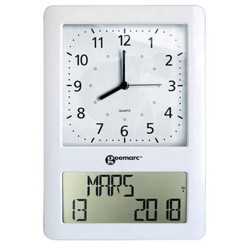 Horloge analogique et numerique grand affichage